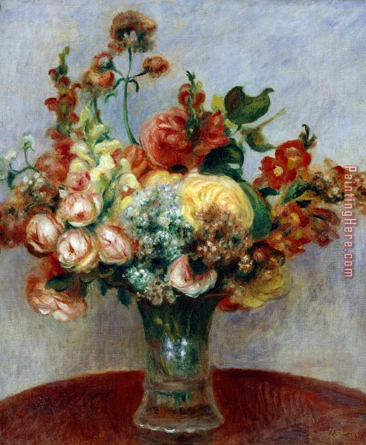 Pierre Auguste Renoir Flowers In A Vase
